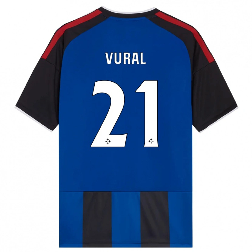 Danxen Criança Camisola İsak Vural #21 Azul Preto Branco Vermelho Principal 2026/27 Camisa