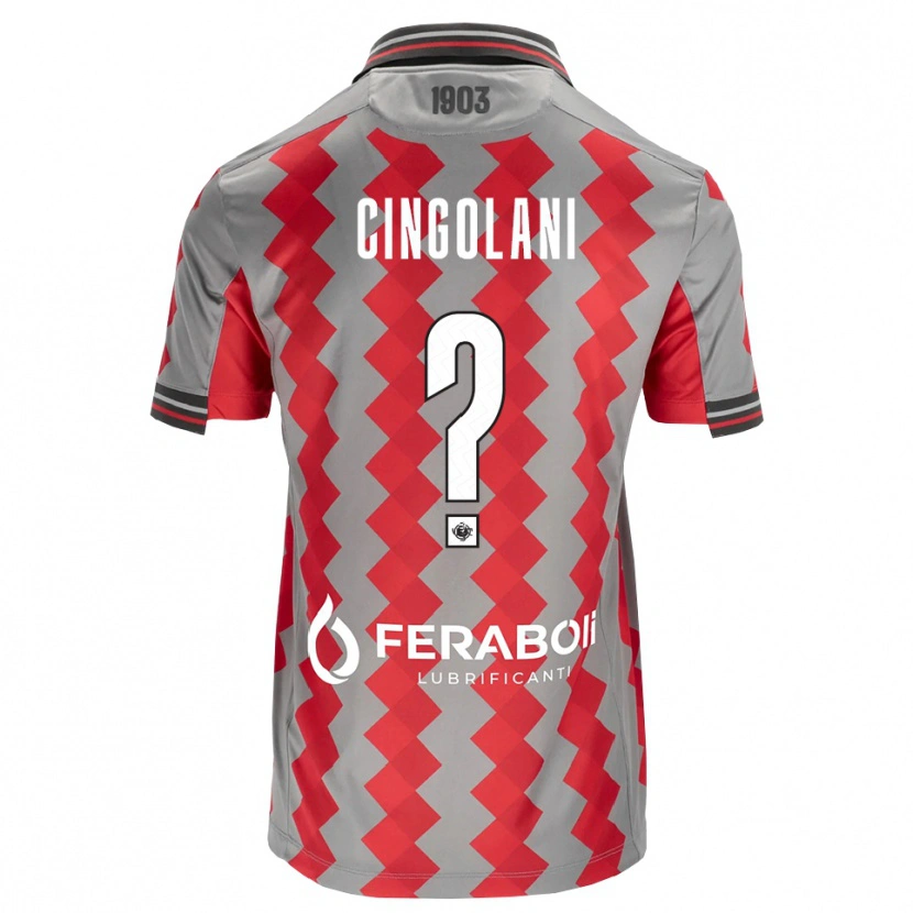 Danxen Criança Camisola Raoul Cingolani #0 Cinza Vermelho Branco Principal 2026/27 Camisa