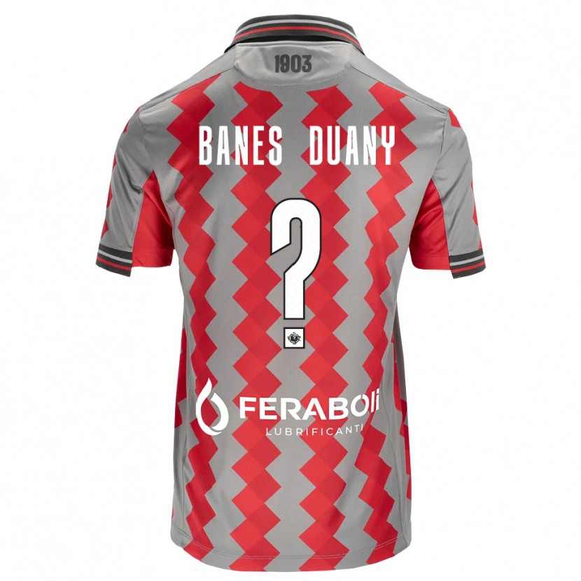 Danxen Criança Camisola Alessandro Banes Duany #0 Cinza Vermelho Branco Principal 2026/27 Camisa