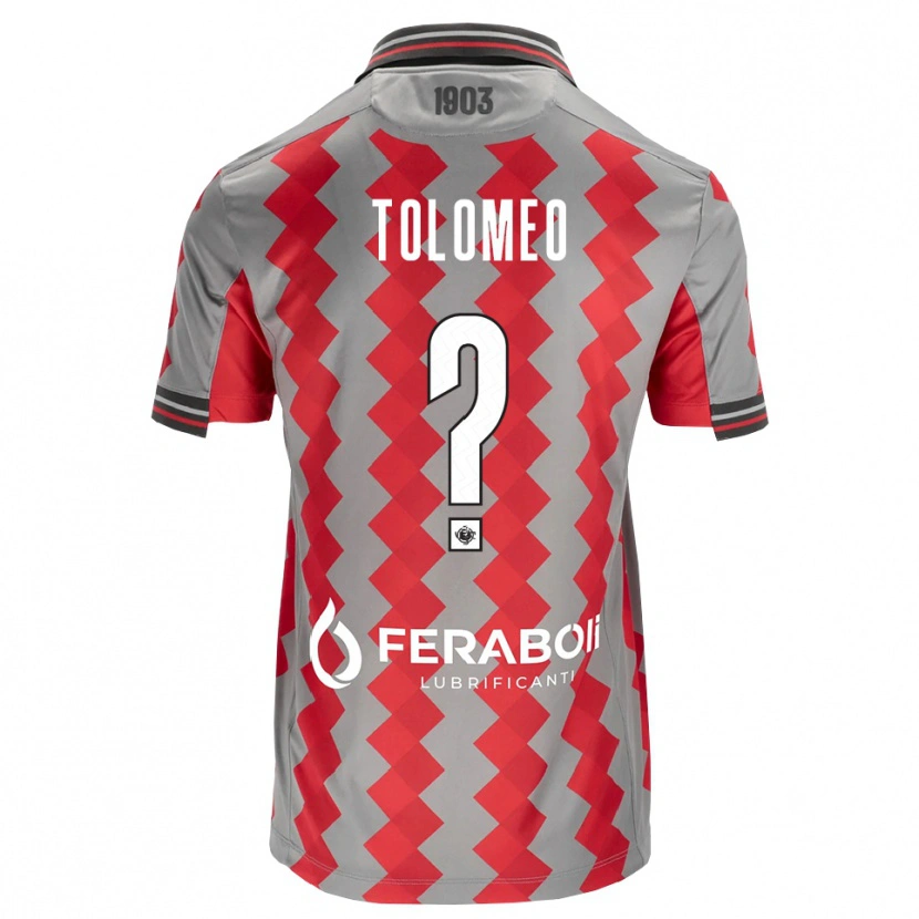 Danxen Criança Camisola Gabriel Tolomeo #0 Cinza Vermelho Branco Principal 2026/27 Camisa