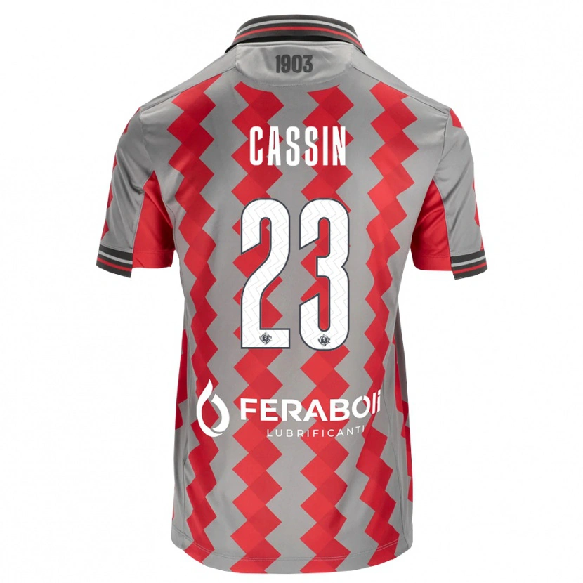 Danxen Criança Camisola Marco Cassin #23 Cinza Vermelho Branco Principal 2026/27 Camisa