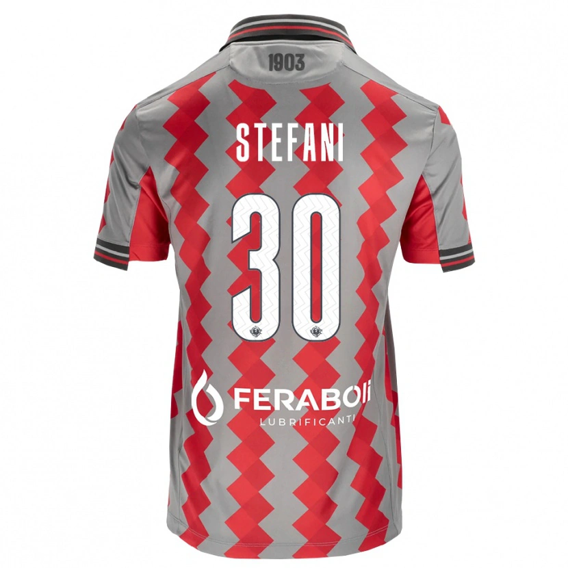 Danxen Criança Camisola Christian Stefani #30 Cinza Vermelho Branco Principal 2026/27 Camisa