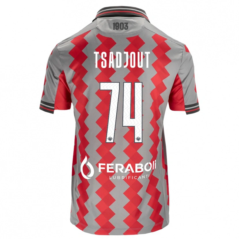Danxen Criança Camisola Frank Tsadjout #74 Cinza Vermelho Branco Principal 2026/27 Camisa