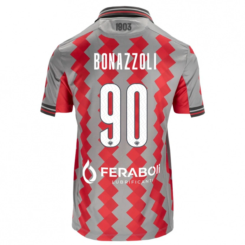 Danxen Criança Camisola Federico Bonazzoli #90 Cinza Vermelho Branco Principal 2026/27 Camisa