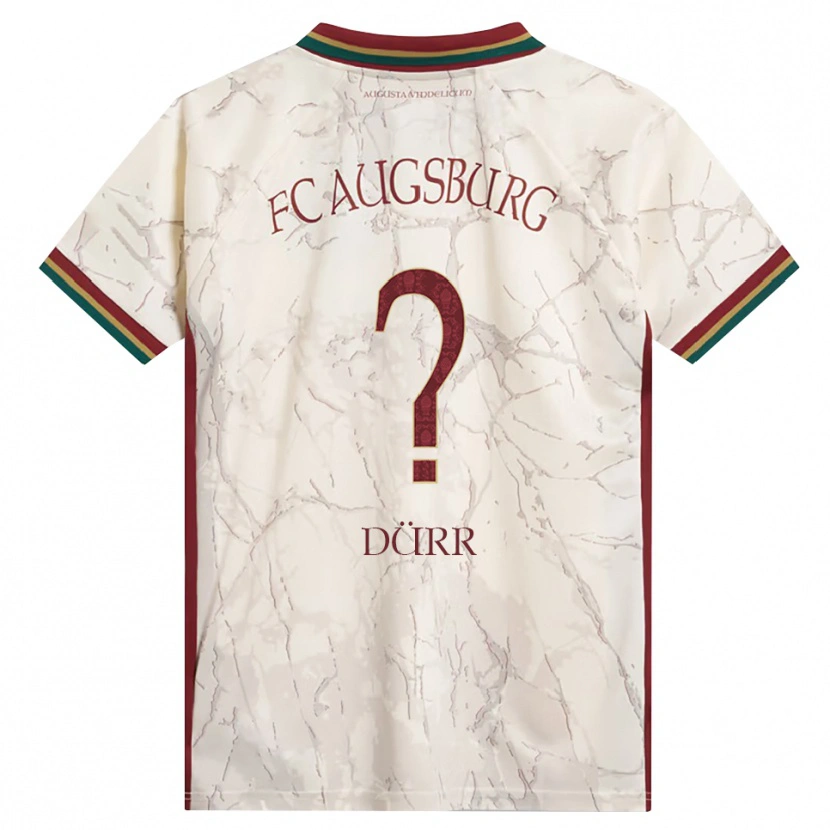 Danxen Criança Camisola Ismar Dürr #0 Verde Arroz Branco Bordô Principal 2026/27 Camisa