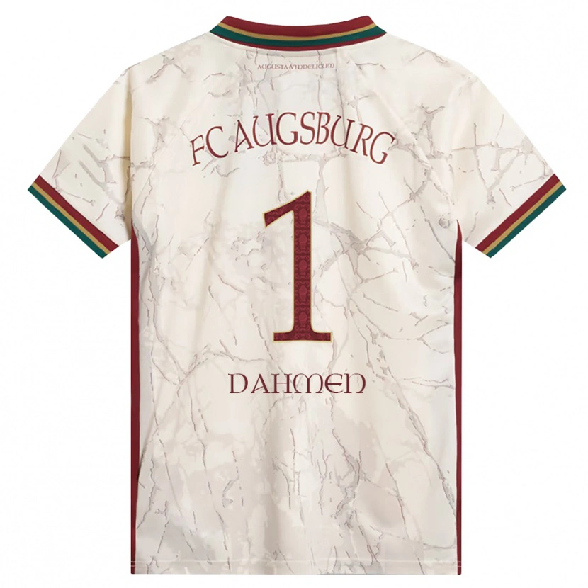 Danxen Criança Camisola Finn Dahmen #1 Verde Arroz Branco Bordô Principal 2026/27 Camisa