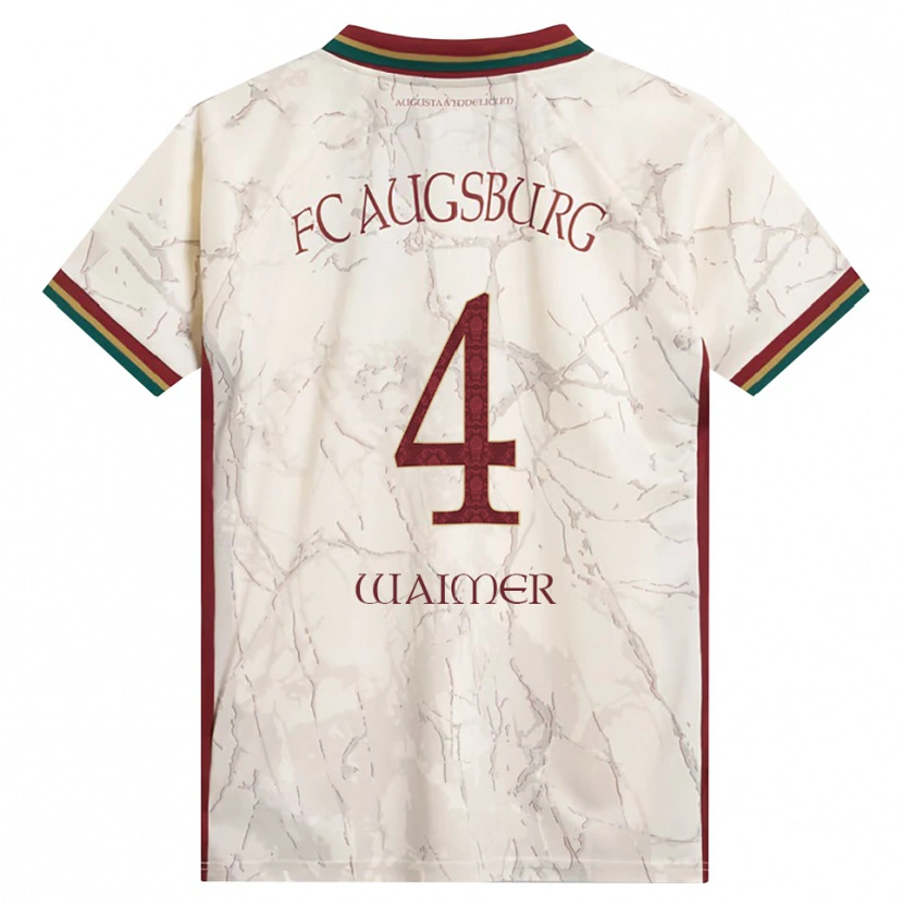 Danxen Criança Camisola Johannes Waimer #4 Verde Arroz Branco Bordô Principal 2026/27 Camisa