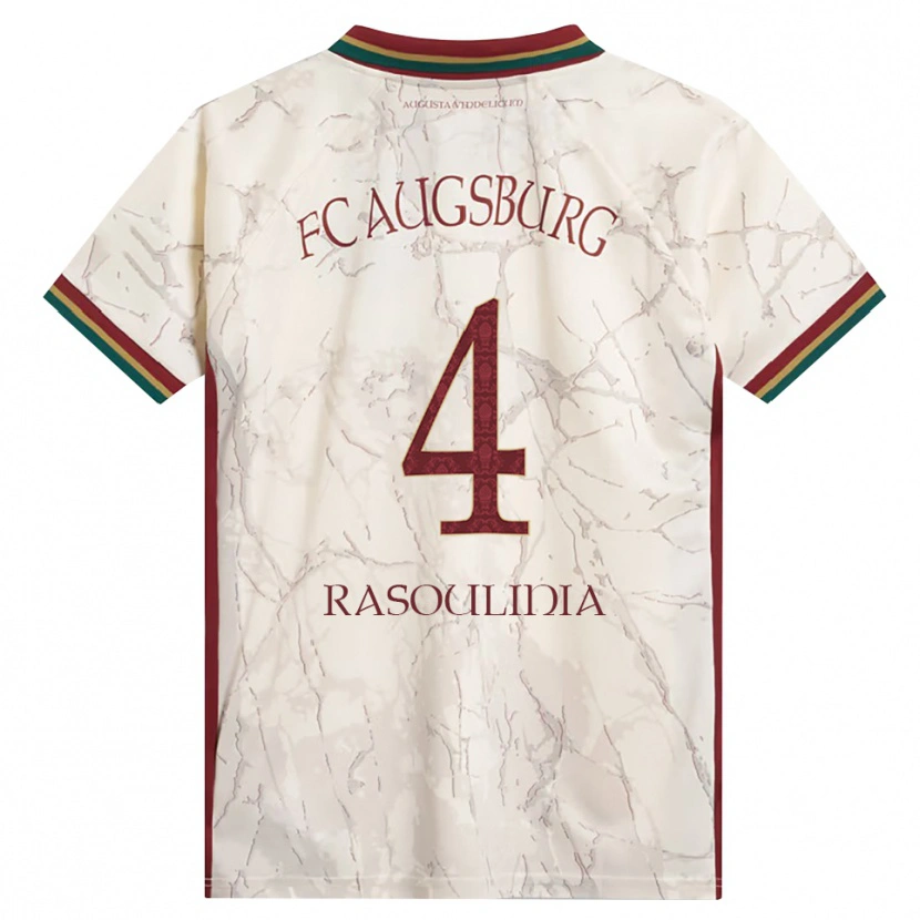 Danxen Criança Camisola Nick Rasoulinia #4 Verde Arroz Branco Bordô Principal 2026/27 Camisa