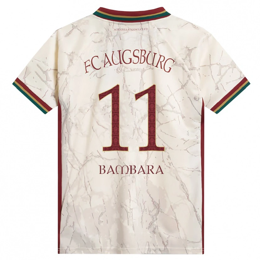 Danxen Criança Camisola Jermaine Bambara #11 Verde Arroz Branco Bordô Principal 2026/27 Camisa