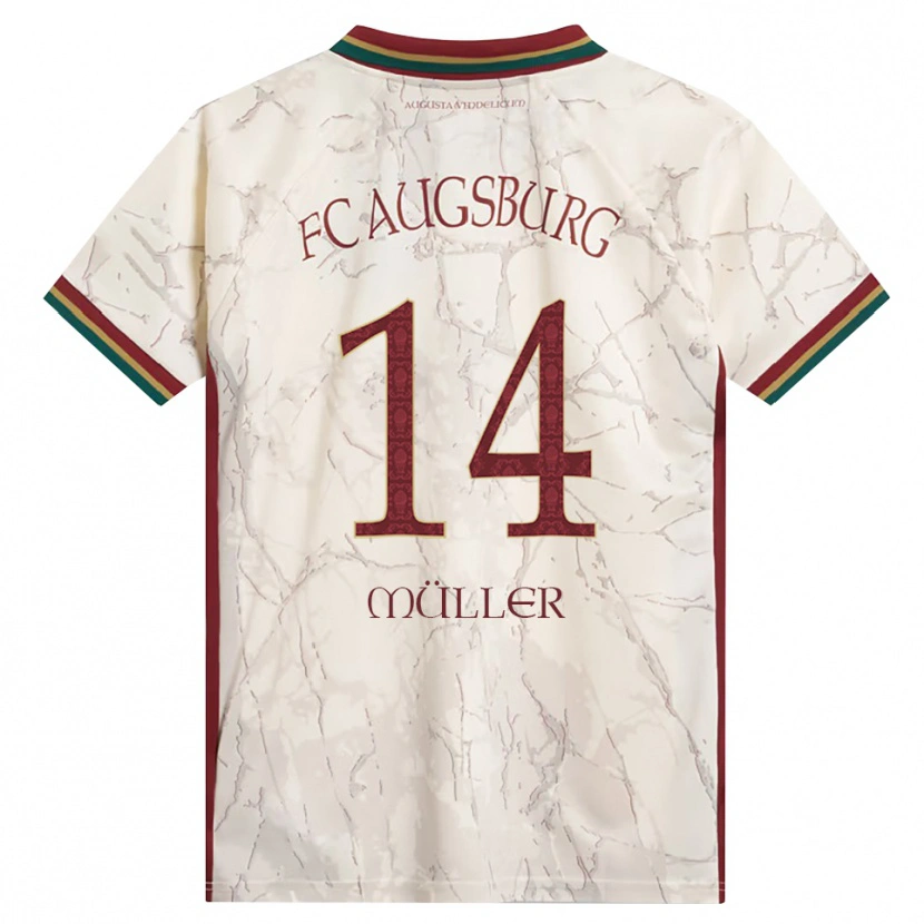 Danxen Criança Camisola Mato Müller #14 Verde Arroz Branco Bordô Principal 2026/27 Camisa