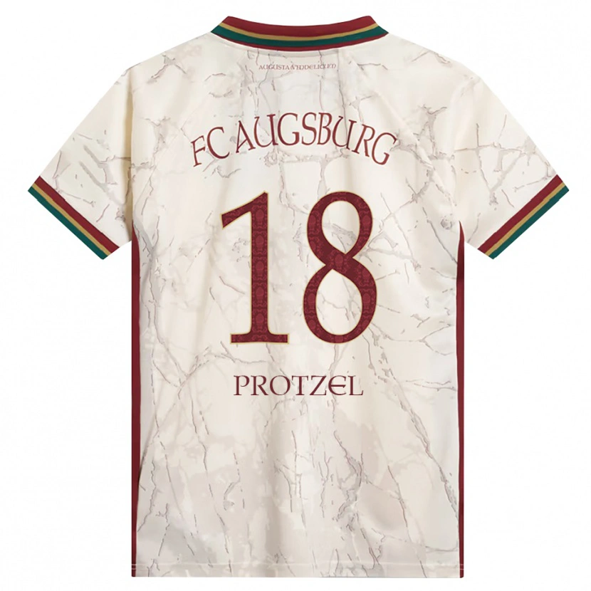 Danxen Criança Camisola Ann-Sophie Protzel #18 Verde Arroz Branco Bordô Principal 2026/27 Camisa