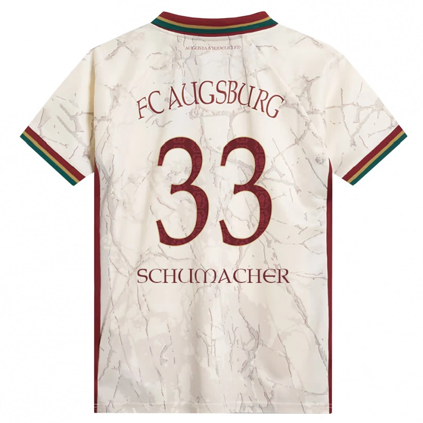 Danxen Criança Camisola Till Schumacher #33 Verde Arroz Branco Bordô Principal 2026/27 Camisa