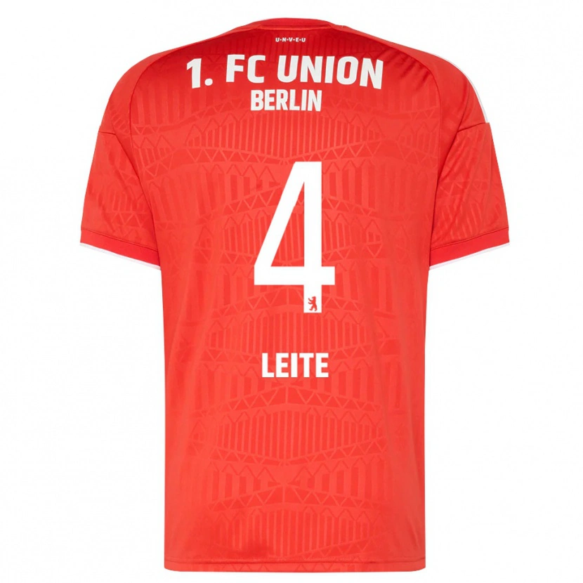 Danxen Criança Camisola Diogo Leite #4 Vermelho Branco Principal 2026/27 Camisa