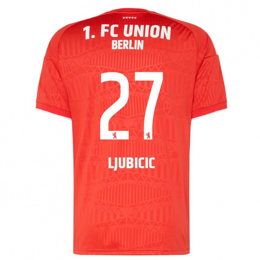 Danxen Criança Camisola Marin Ljubicic #27 Vermelho Branco Principal 2026/27 Camisa