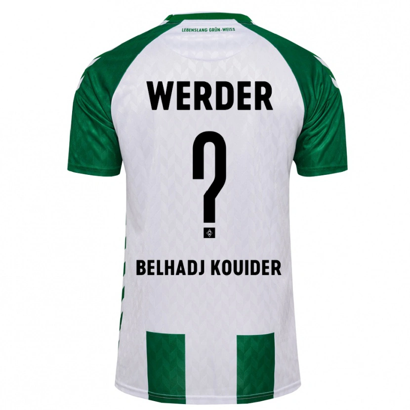 Danxen Criança Camisola Mahfoud Belhadj Kouider #0 Verde Branco Principal 2026/27 Camisa
