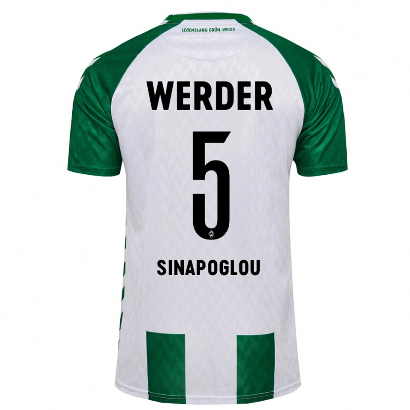 Danxen Criança Camisola Oguzcan Sinapoglou #5 Verde Branco Principal 2026/27 Camisa