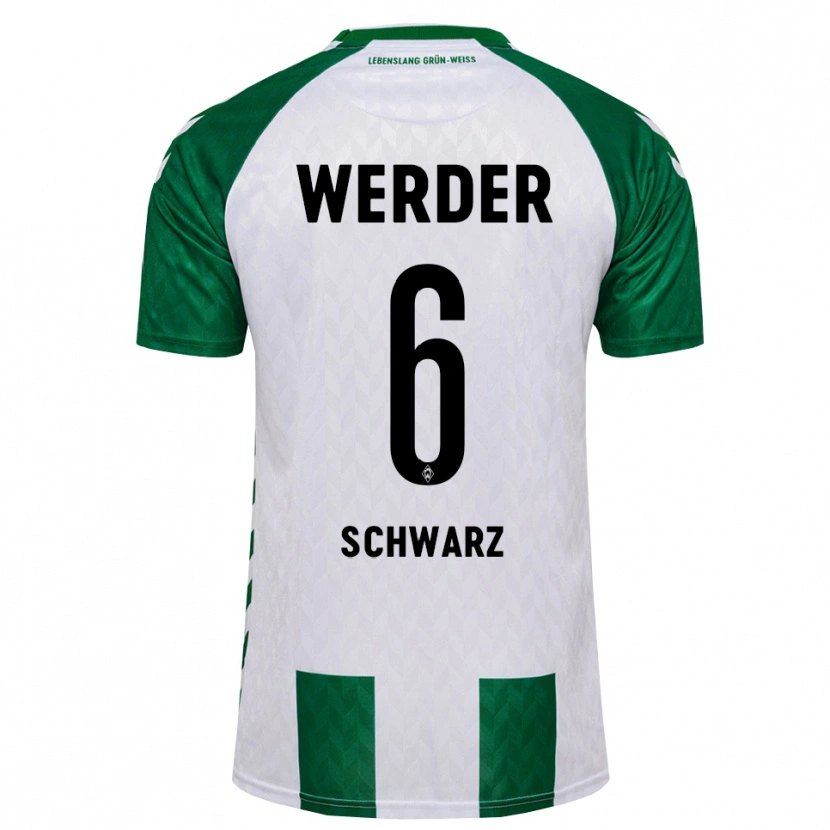 Danxen Criança Camisola Ricardo-Felipe Schwarz #6 Verde Branco Principal 2026/27 Camisa