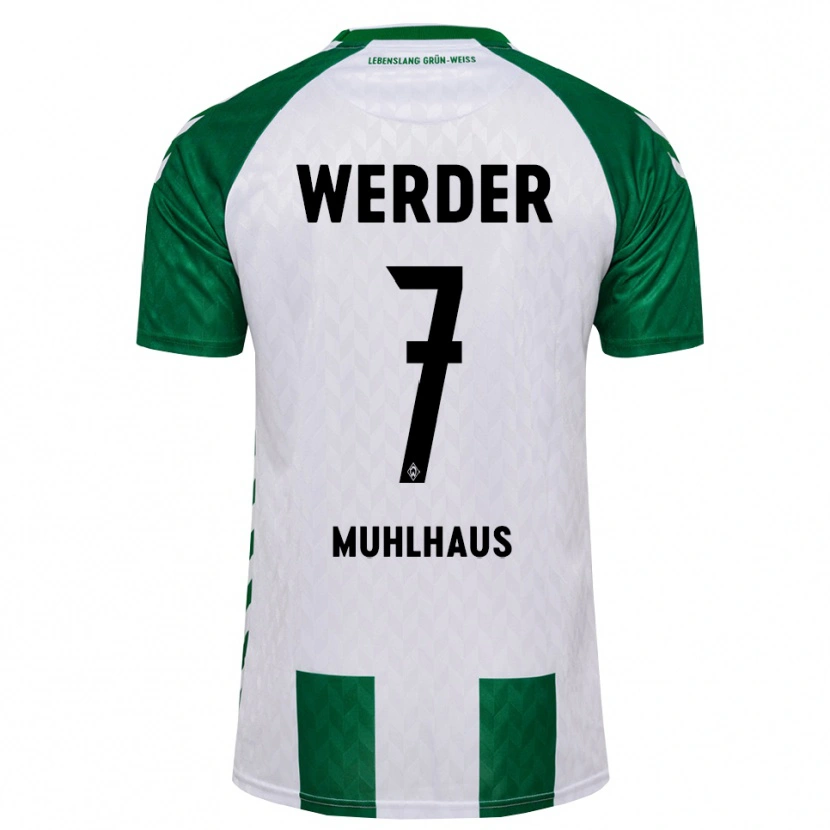 Danxen Criança Camisola Larissa Mühlhaus #7 Verde Branco Principal 2026/27 Camisa