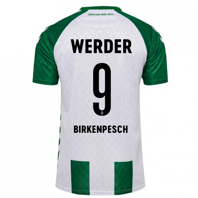 Danxen Criança Camisola Noah Birkenpesch #9 Verde Branco Principal 2026/27 Camisa