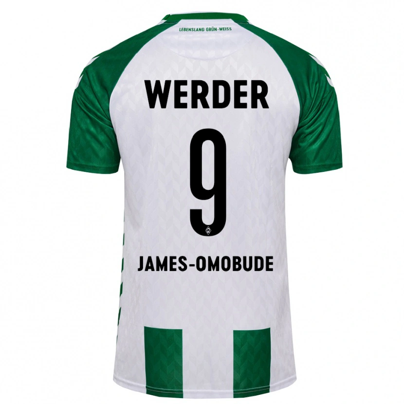 Danxen Criança Camisola Favor James-Omobude #9 Verde Branco Principal 2026/27 Camisa