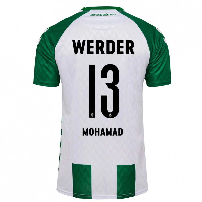 Danxen Criança Camisola Mustafa Mohamad #13 Verde Branco Principal 2026/27 Camisa