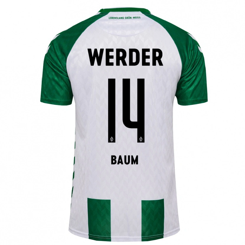 Danxen Criança Camisola Lennart Baum #14 Verde Branco Principal 2026/27 Camisa