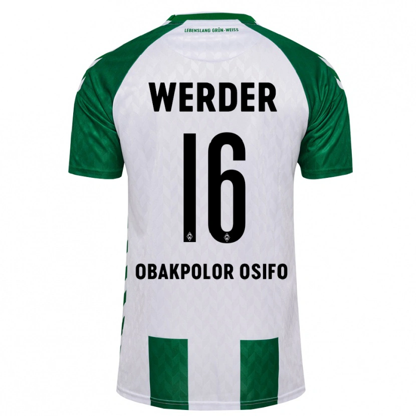 Danxen Criança Camisola Valentin Obakpolor Osifo #16 Verde Branco Principal 2026/27 Camisa