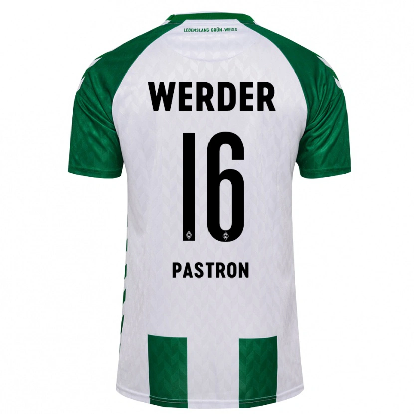 Danxen Criança Camisola Alvin Pastron #16 Verde Branco Principal 2026/27 Camisa