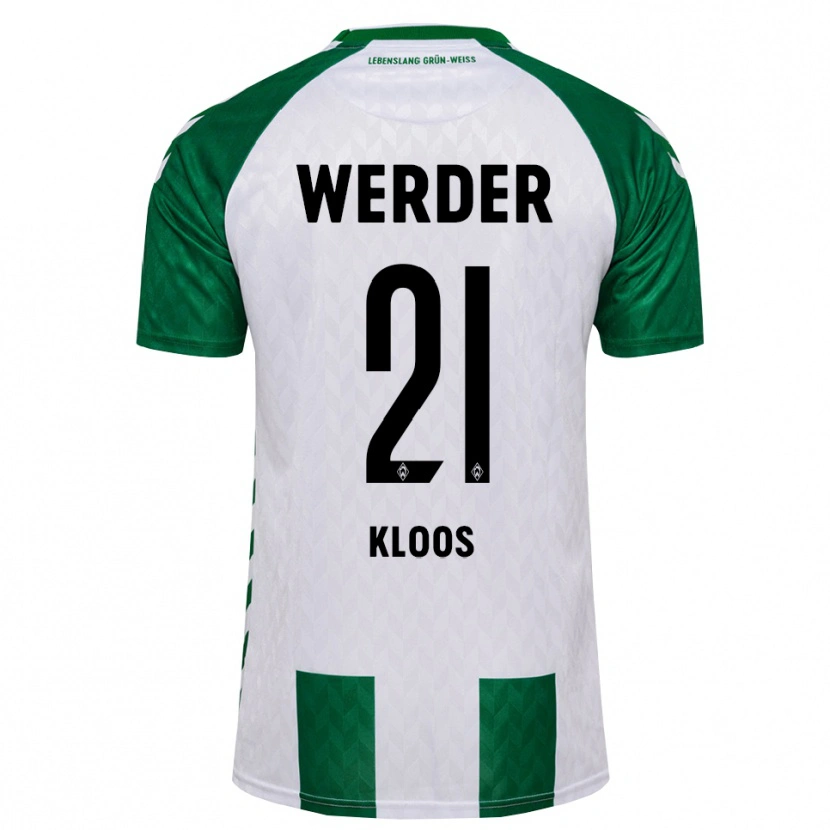 Danxen Criança Camisola Arthur Kloos #21 Verde Branco Principal 2026/27 Camisa
