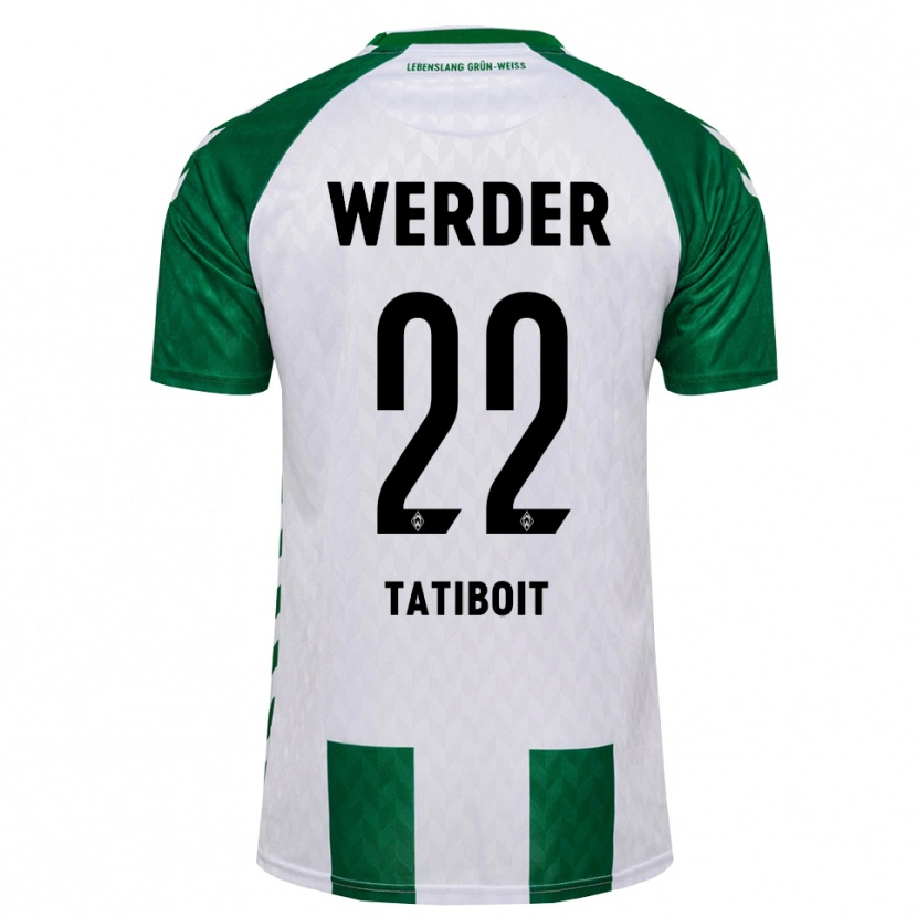 Danxen Criança Camisola Kieran Tatiboit #22 Verde Branco Principal 2026/27 Camisa