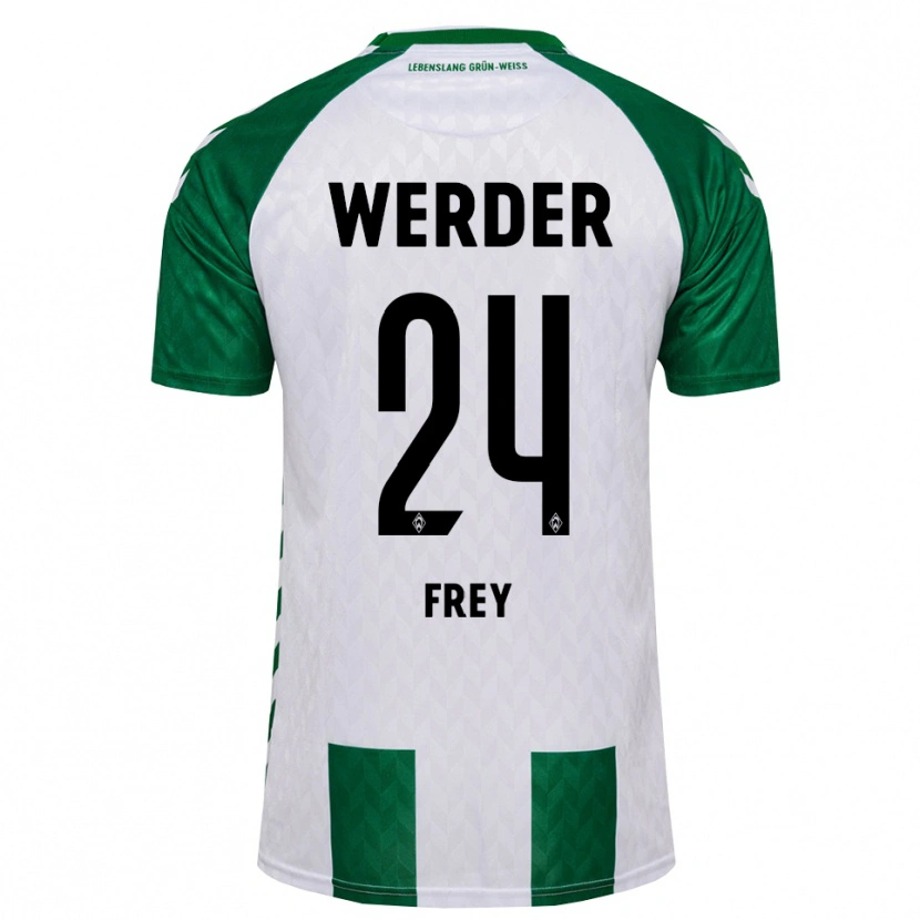 Danxen Criança Camisola Elias Frey #24 Verde Branco Principal 2026/27 Camisa