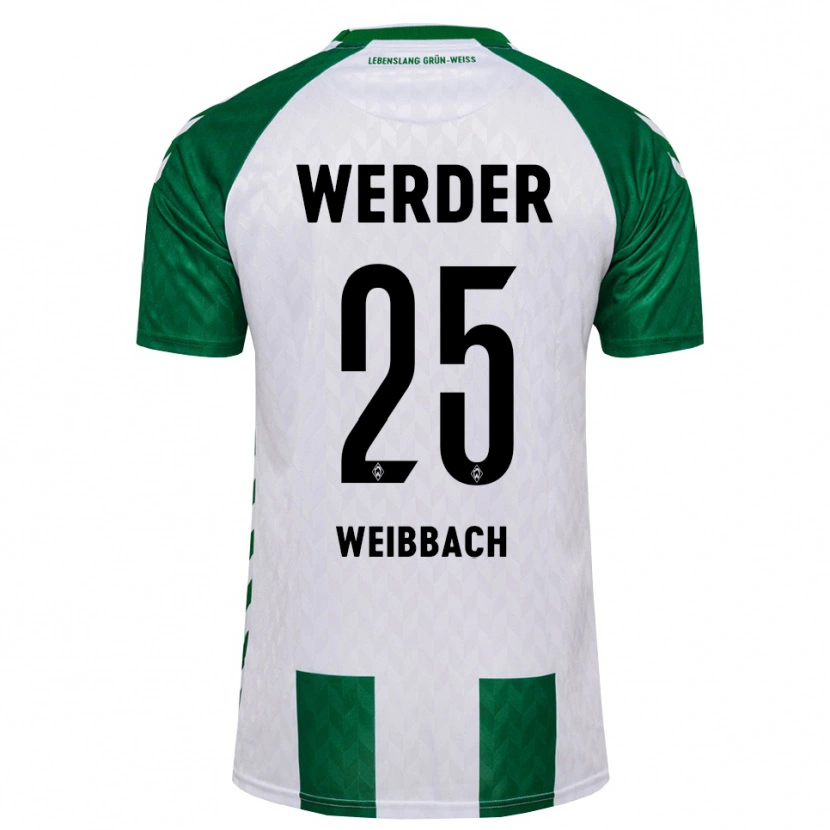Danxen Criança Camisola Noah Weißbach #25 Verde Branco Principal 2026/27 Camisa