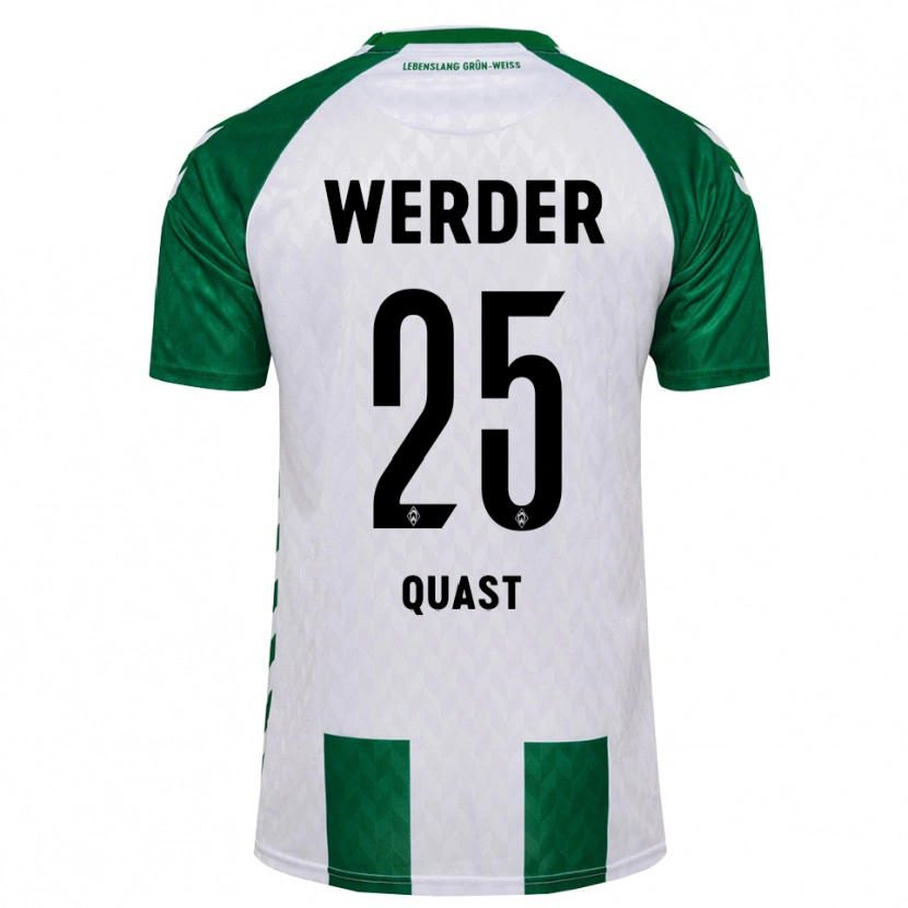 Danxen Criança Camisola Soenke Quast #25 Verde Branco Principal 2026/27 Camisa