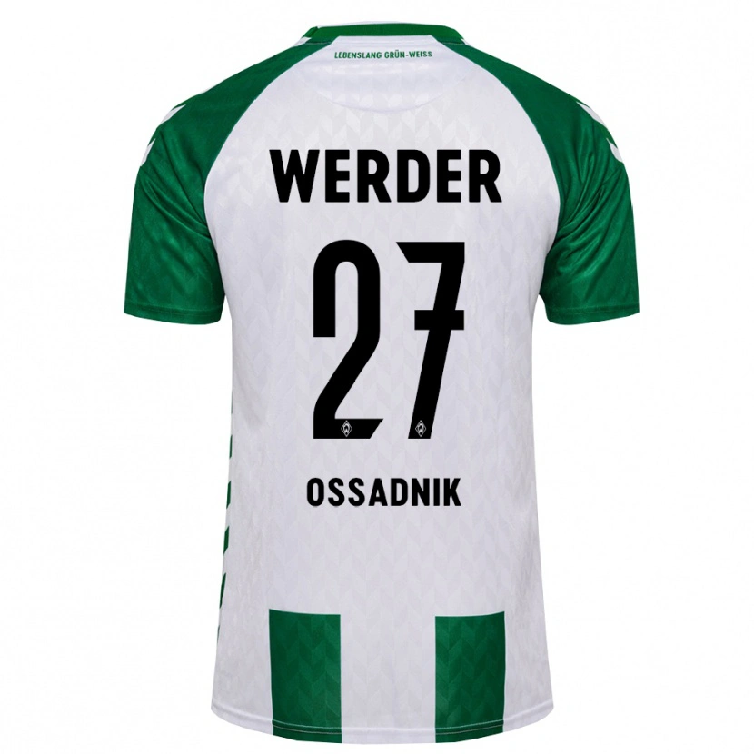 Danxen Criança Camisola Jannes Ossadnik #27 Verde Branco Principal 2026/27 Camisa