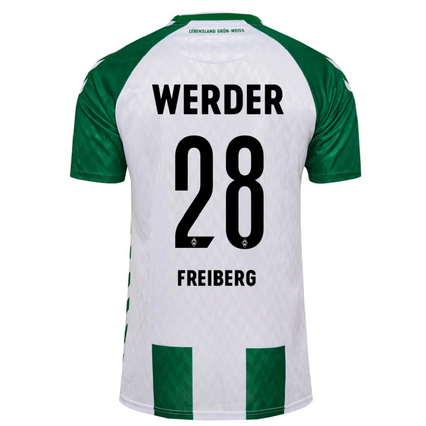 Danxen Criança Camisola Piet Freiberg #28 Verde Branco Principal 2026/27 Camisa