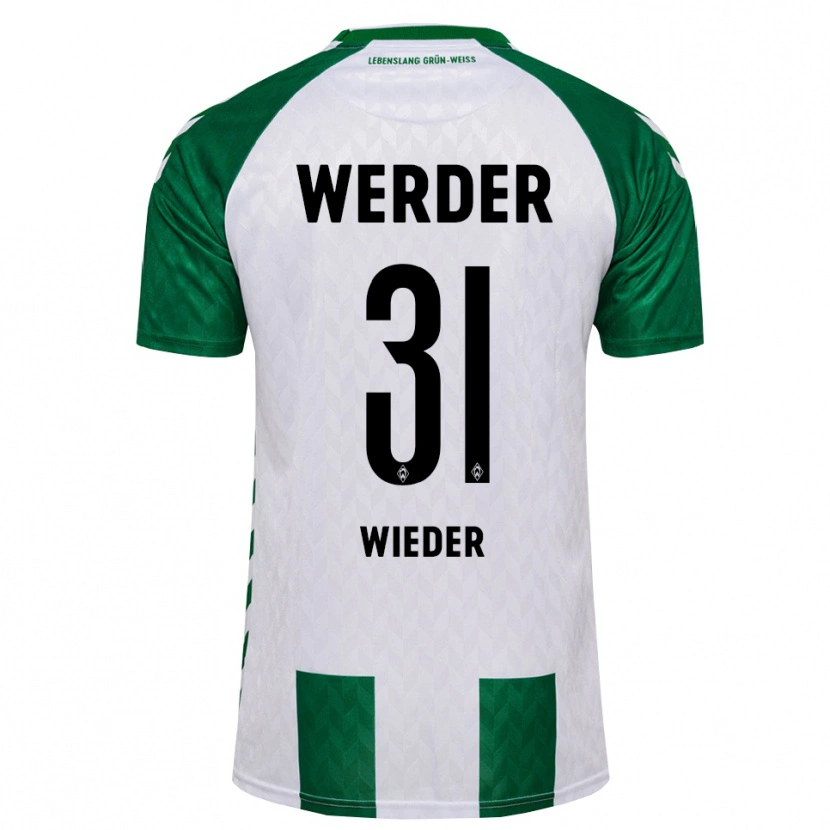 Danxen Criança Camisola Verena Wieder #31 Verde Branco Principal 2026/27 Camisa