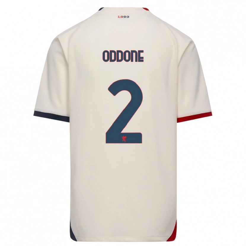 Danxen Criança Camisola Riccardo Oddone #2 Branco Off-Red Alternativa 2026/27 Camisa
