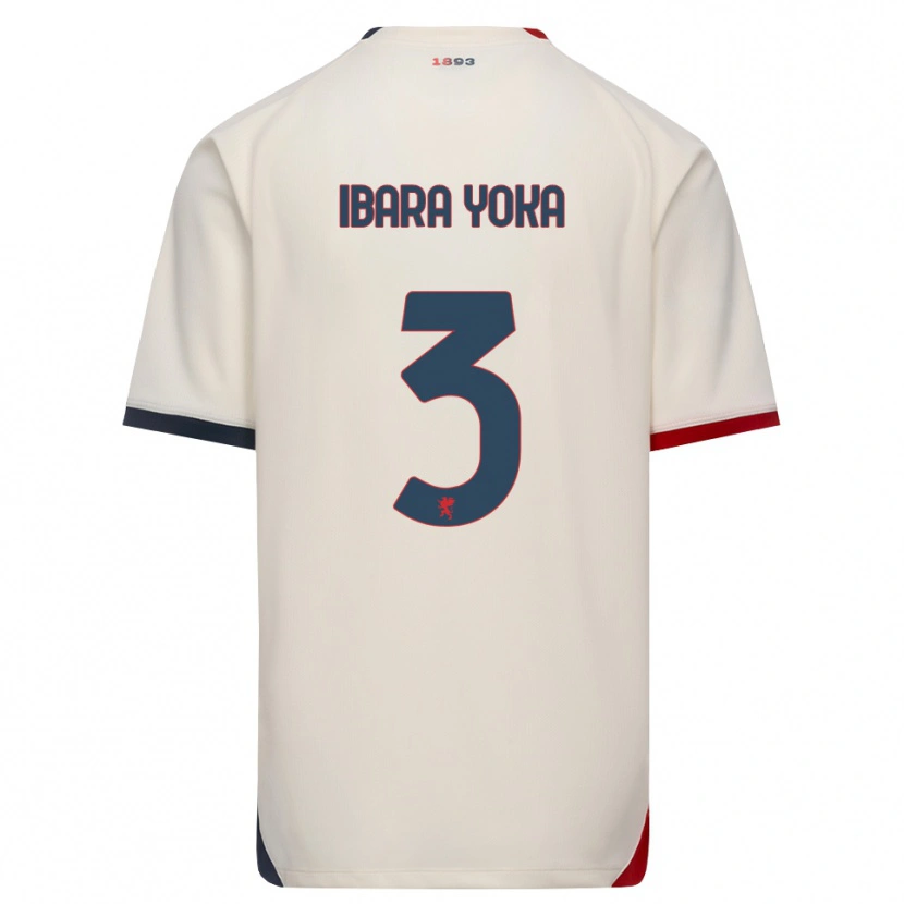 Danxen Criança Camisola Rafael Ibara Yoka #3 Branco Off-Red Alternativa 2026/27 Camisa