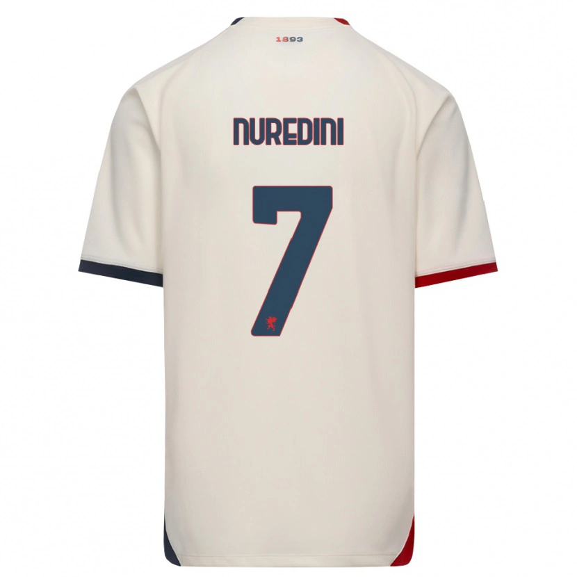 Danxen Criança Camisola Kejvin Nuredini #7 Branco Off-Red Alternativa 2026/27 Camisa