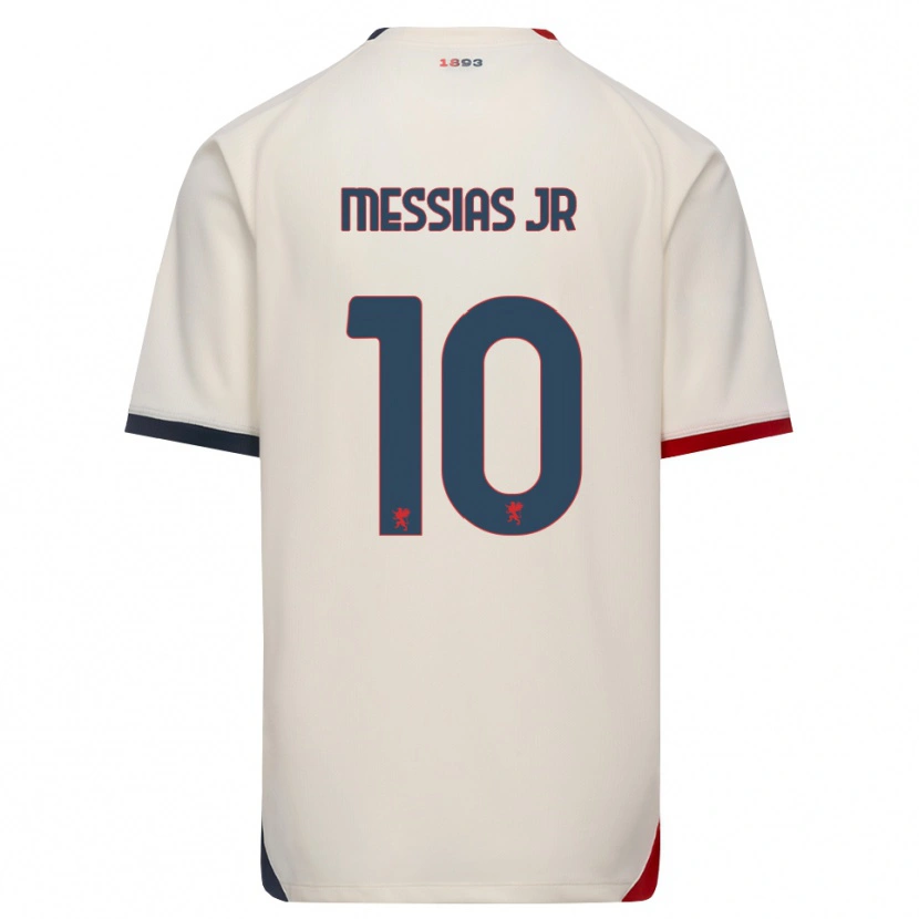 Danxen Criança Camisola Junior Messias #10 Branco Off-Red Alternativa 2026/27 Camisa