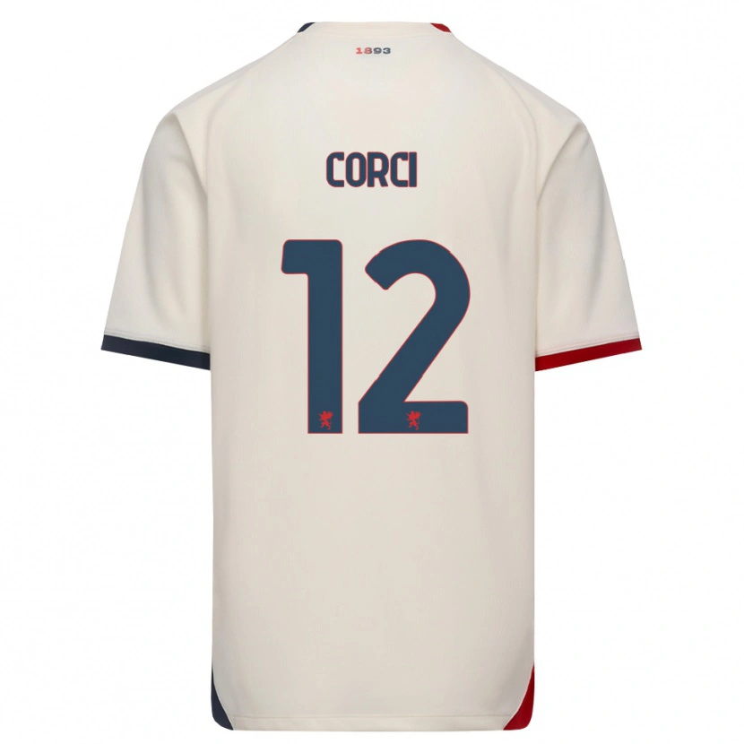 Danxen Criança Camisola Tommaso Corci #12 Branco Off-Red Alternativa 2026/27 Camisa