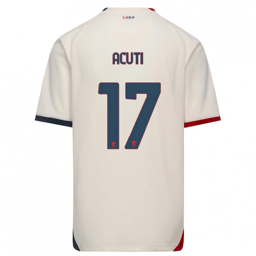 Danxen Criança Camisola Arianna Acuti #17 Branco Off-Red Alternativa 2026/27 Camisa