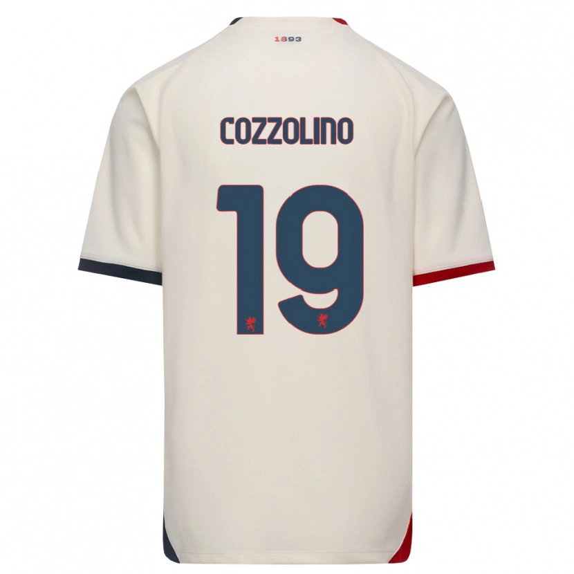 Danxen Criança Camisola Carmine Cozzolino #19 Branco Off-Red Alternativa 2026/27 Camisa