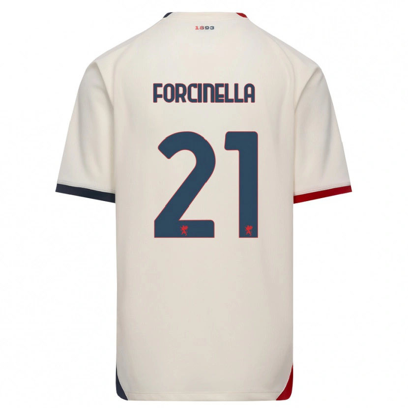 Danxen Criança Camisola Camilla Forcinella #21 Branco Off-Red Alternativa 2026/27 Camisa