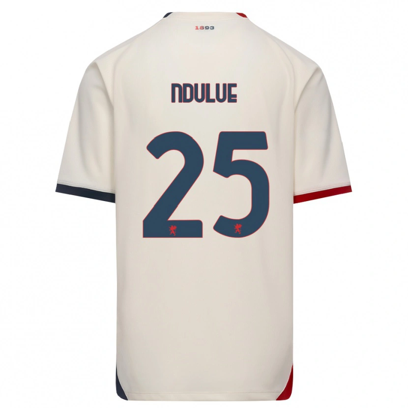 Danxen Criança Camisola Daniel Ndulue #25 Branco Off-Red Alternativa 2026/27 Camisa