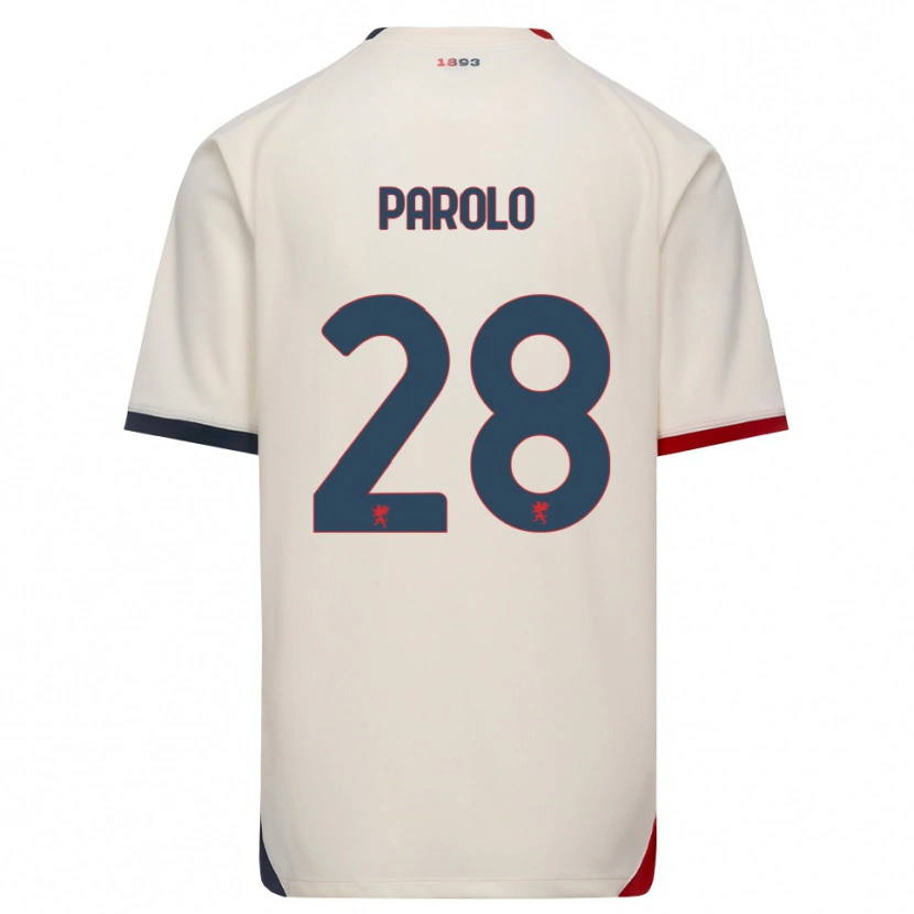 Danxen Criança Camisola Lucrezia Parolo #28 Branco Off-Red Alternativa 2026/27 Camisa