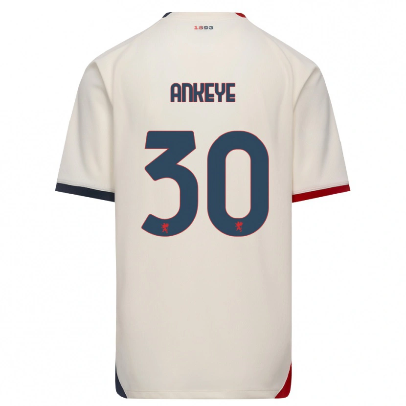 Danxen Criança Camisola David Ankeye #30 Branco Off-Red Alternativa 2026/27 Camisa