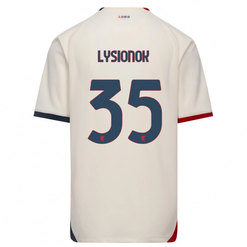 Danxen Criança Camisola Ernestas Lysionok #35 Branco Off-Red Alternativa 2026/27 Camisa