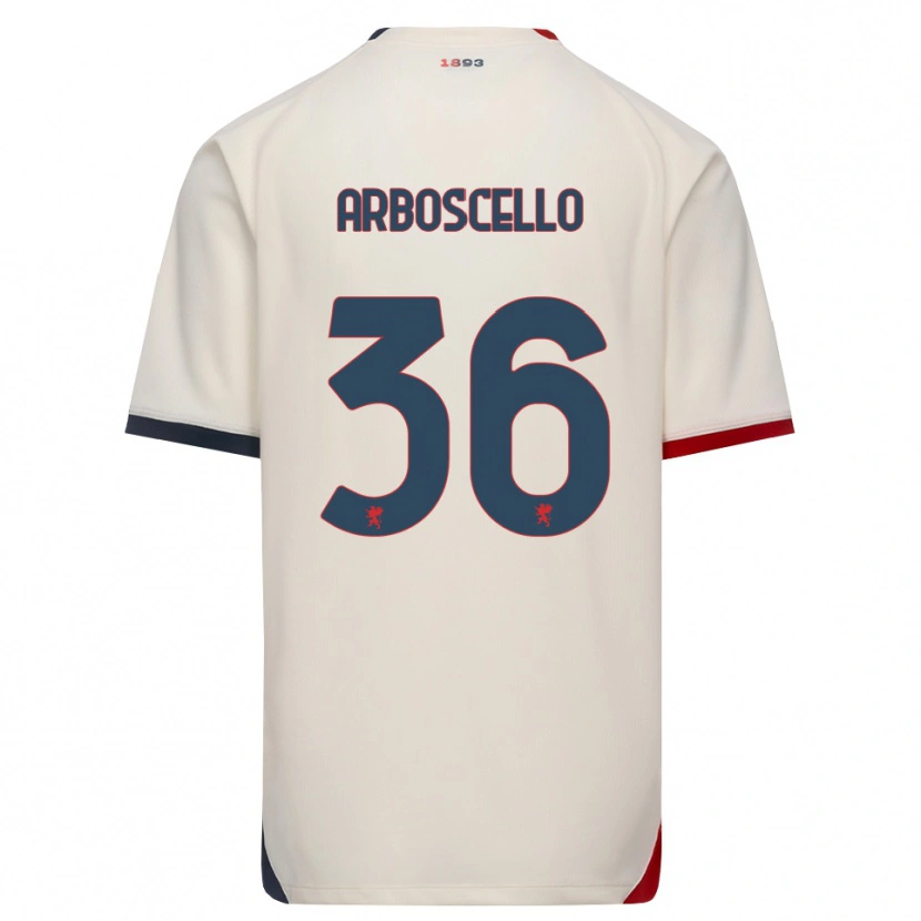 Danxen Criança Camisola Riccardo Arboscello #36 Branco Off-Red Alternativa 2026/27 Camisa