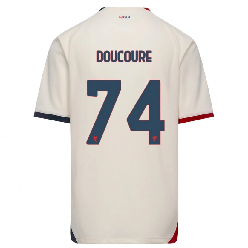 Danxen Criança Camisola Mamedi Doucouré #74 Branco Off-Red Alternativa 2026/27 Camisa